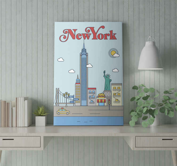 Cuadro ciudades nueva York - TenVinilo