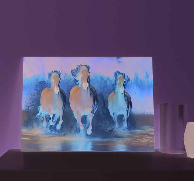 Cuadro para salón caballos corriendo - TenVinilo