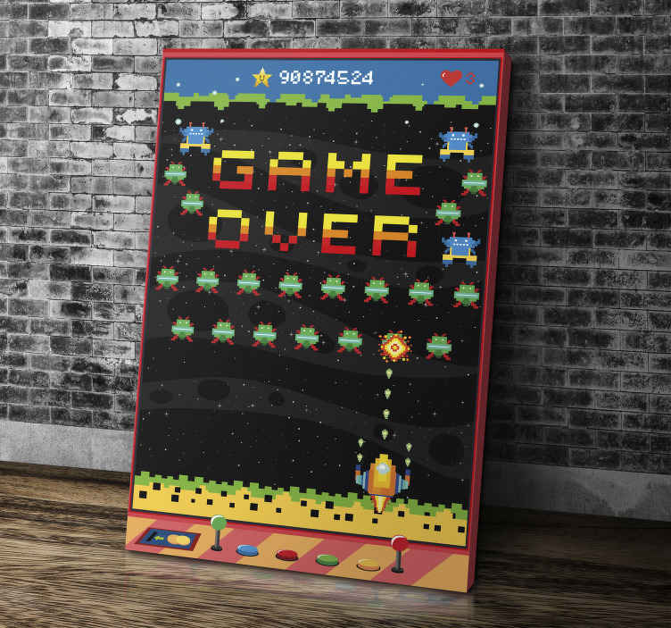 Retro arcade video game canvas print - TenStickers