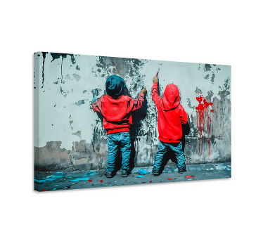 Painting boys canvas art - TenStickers