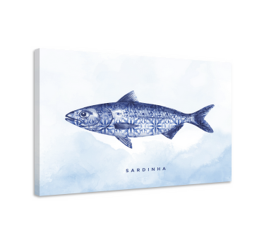 Quadro de peixes sardinha azul - TenStickers