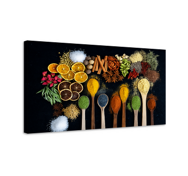 Quadro para cozinha ervas coloridas - TenStickers