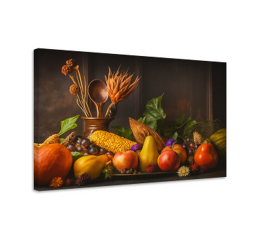 Quadro para cozinha vegetais e frutas rústicas - TenStickers