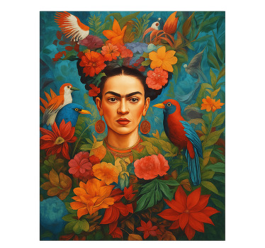 Frida Kahlo exotic birds canvas art - TenStickers