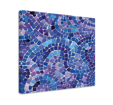 Cuadro azul efecto mosaico - TenVinilo