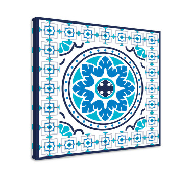 Cuadro azul azulejos azules - TenVinilo