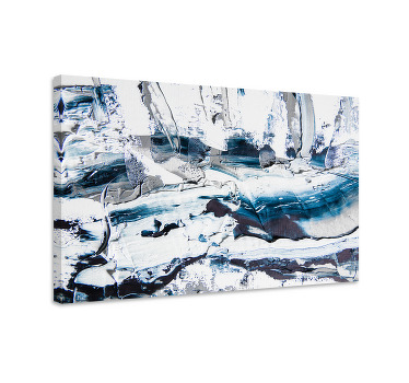 Cuadro azul pintura texturizada crema azul - TenVinilo