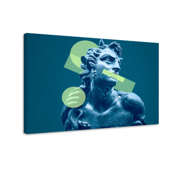 Cuadro azul formas 3d coloridas estilo vaporwave - TenVinilo