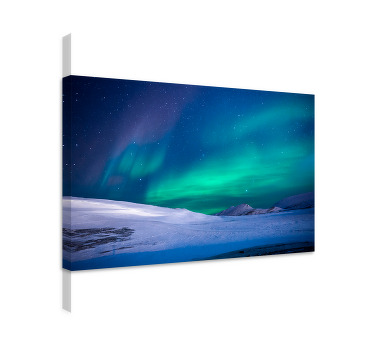 Cuadro azul auroras boreales - TenVinilo