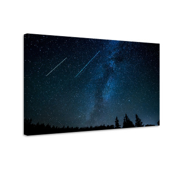 Cuadro azul paisaje de estrellas fugaces - TenVinilo