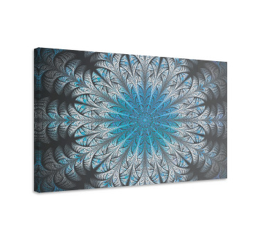 Cuadro azul mandala brumoso - TenVinilo