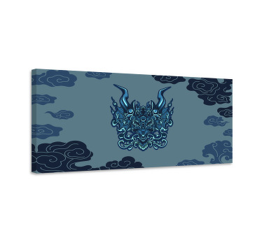 Cuadro azul dragón mítico - TenVinilo