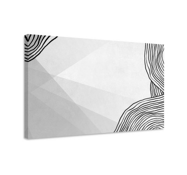 Cuadro gris nubes a rayas en forma irregular - TenVinilo