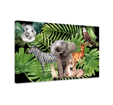 Canvas schilderij olifant dierenrijk - TenStickers