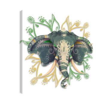 Elephant wallart mandala elephant vinyl art - TenStickers