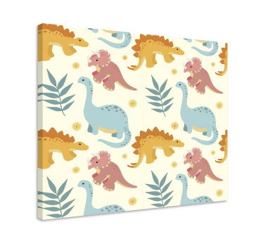 Canvas schilderij dinosaurus in minimalistische stijl - TenStickers