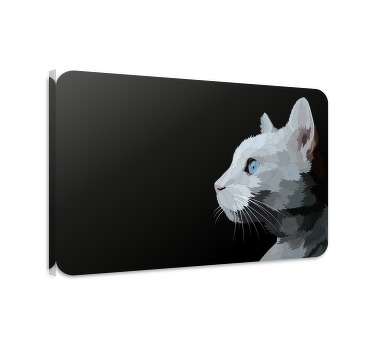 Cuadro de gatos cara de gato con ojos azules - TenVinilo