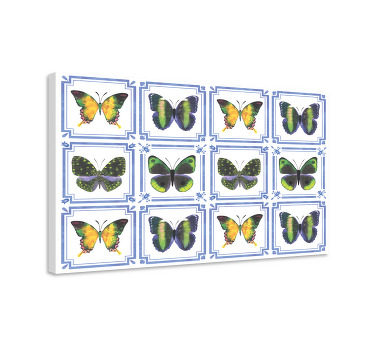 Obraz motýle farebné motýlie dlaždice - Tenstickers