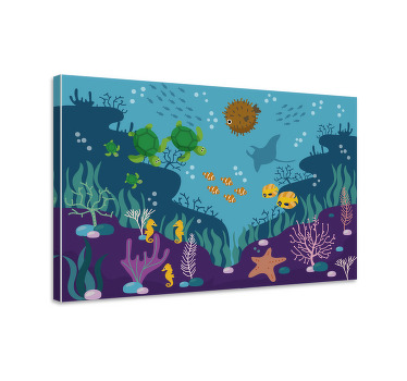 Wandbild fische fototapete kinder meereswelt - TenStickers