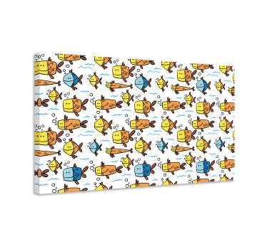 Wandbild fische im bunten kinderstil - TenStickers
