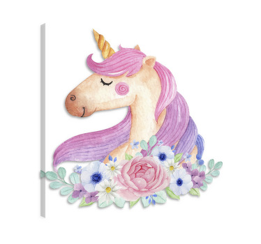 Tableau licorne aquarelle - TenStickers