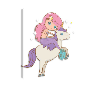 Tableau licorne et sirène - TenStickers