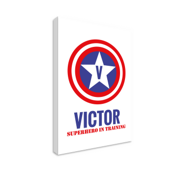 superhero in training personalised canvas - TenStickers