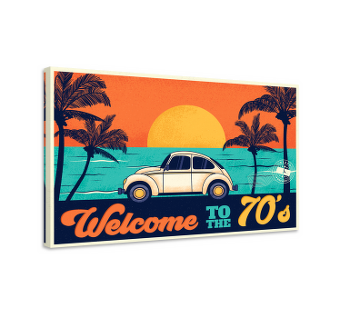 Wandbilder Vintage Willkommen in den 70ern - TenStickers