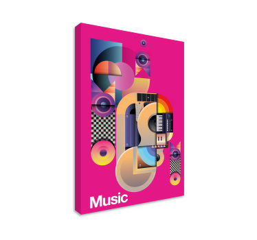 Quadro de música Temas de música moderna - TenStickers
