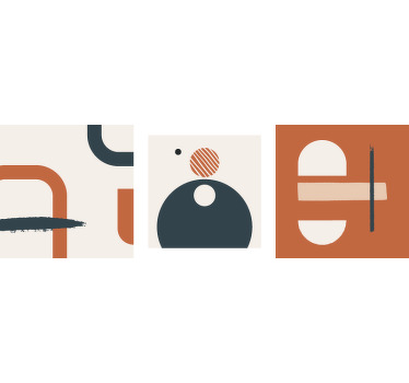 .An abstract canvas wall art with design of different geometric figures. The canvas is printed in high quality finish, UV and fade resistant.