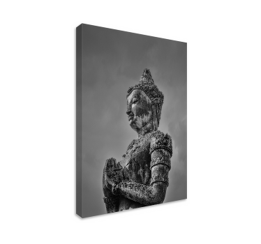 Grå buddha lærred væg kunst - TenStickers