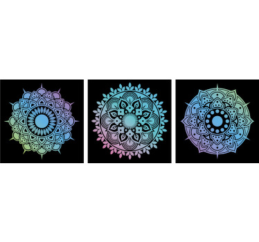 Floral mandalas canvas wall art to beautify a living room. This also suit to enhance an office space and for bathroom and other spaces of interest.