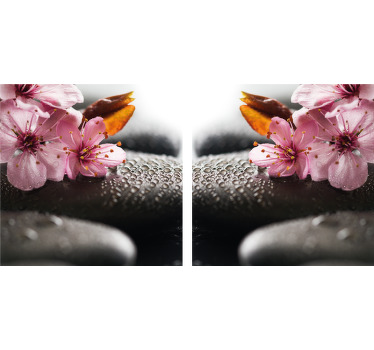 Decorate your bathroom space with our ornamental Zen flower canvas print for bathrooms. The design is printed in high quality finish.