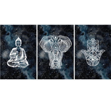 Zen stone triptych canvas wall art for home decoration. You can beautify your living room or office with this canvas wall art.