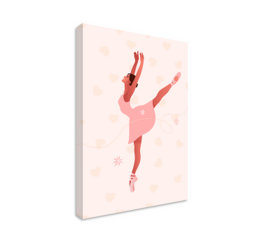 Wandbild Ballerina Bailarinas con corazones - TenStickers