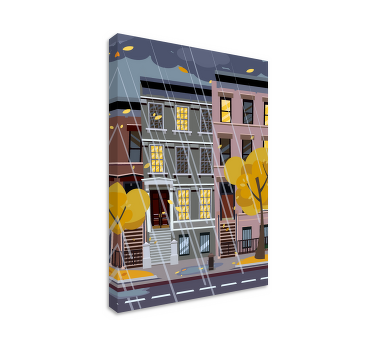 Tableau moderne Art New York sous la pluie - TenStickers