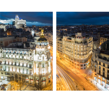 City lovers will adore this Madrid canvas wall art perfect for any home! Discounts available when you sign up to ur website.