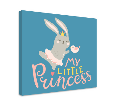 Quadro infantil Bebe conejo frase mi princesa - TenStickers