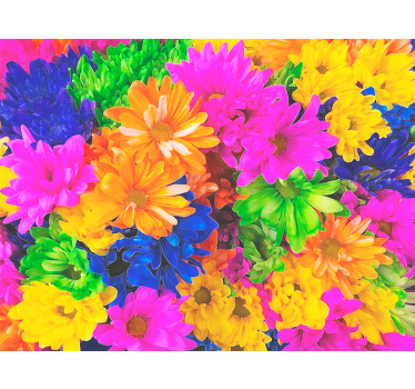Flower canvas print which features a stunning image of a range of brightly coloured flowers. High quality materials used.