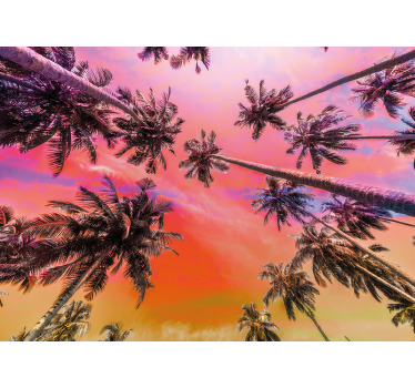 Pam tree canvas which  features a stunning image of a group of palm trees in the sunset. This image was taken at Koh Lanta Beach, Thailand.