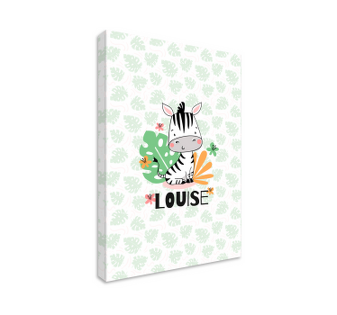 Brugerdefineret zebra illustration baby lærredsbilleder - TenStickers