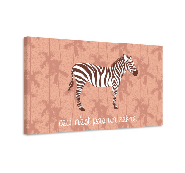 Tableau Zèbre aux paumes brunes - TenStickers