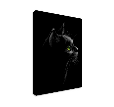 Musta kissa canvas - Tenstickers