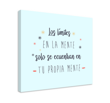 Cuadro frase los límites están en tu mente - TenVinilo