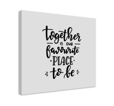 Quadro frase motivacional Juntos - TenStickers