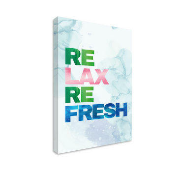 Relax and refresh Bathroom canvas art - TenStickers