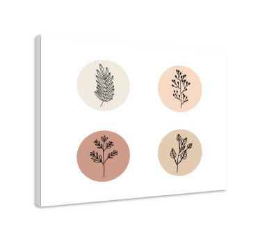 Leinwandbild Diele Minimalistische blumen - TenStickers