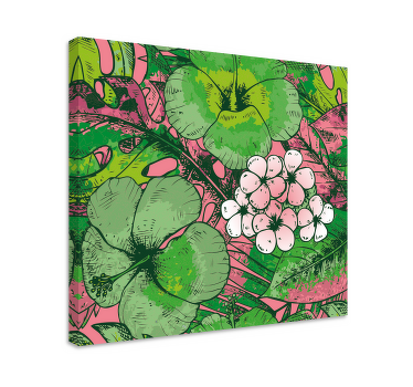 Quadro para corredor Motivos florais - TenStickers
