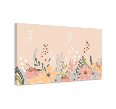 Blomster mønster lærred udskrivning - TenStickers