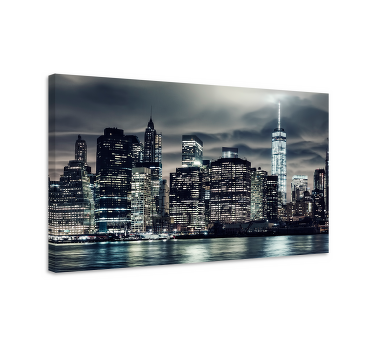 Quadro città e paesi orizzonte di new york - TenStickers